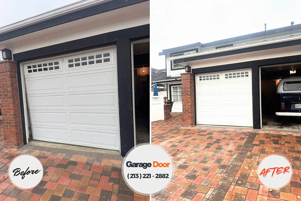 Before and after: Garage Door Emergency Repair Wilson-Conococheague, MD